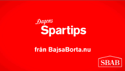 Mitt bidrag i SBABs tävling om bästa spartips - Bajsa Borta så klart!