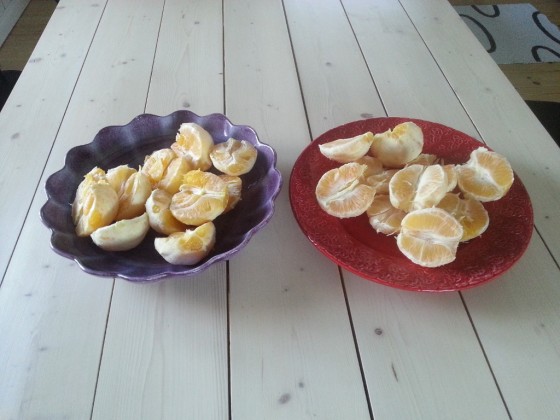 Apelsin till middag, frukost och lunchlåda